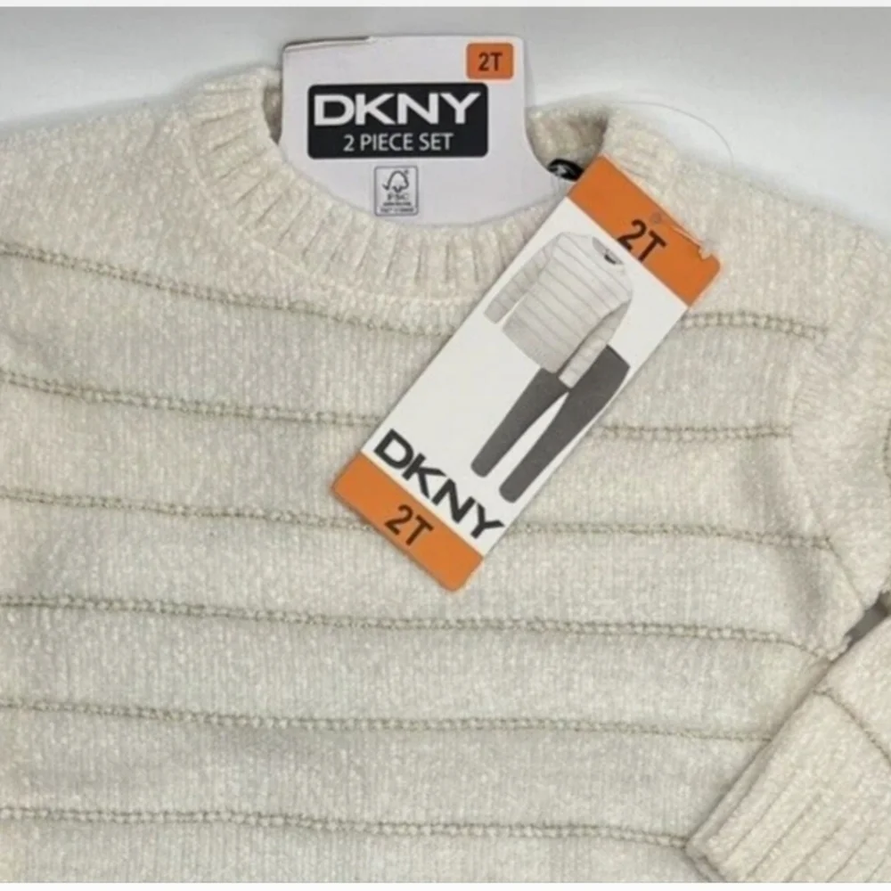DKNY Kids' 2-piece Chenille Set White Sweater